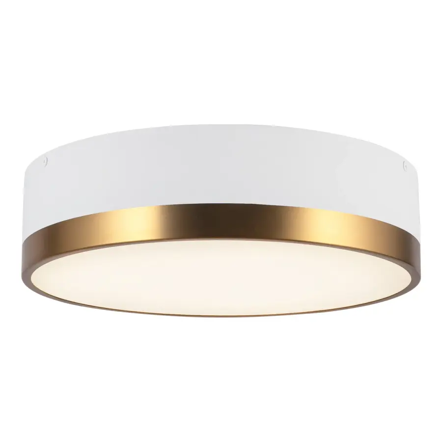 Brisbane 16" Flush Mount in Aged Gold/Matte Black - Image 7