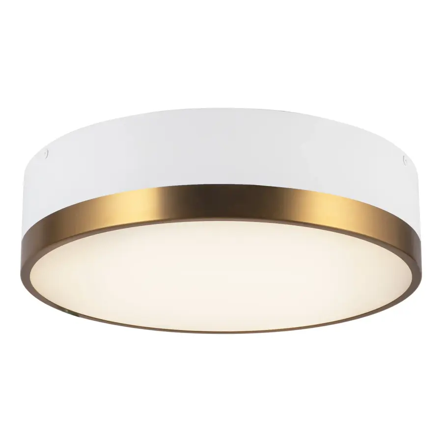 Brisbane 16" Flush Mount in Aged Gold/Matte Black - Image 9