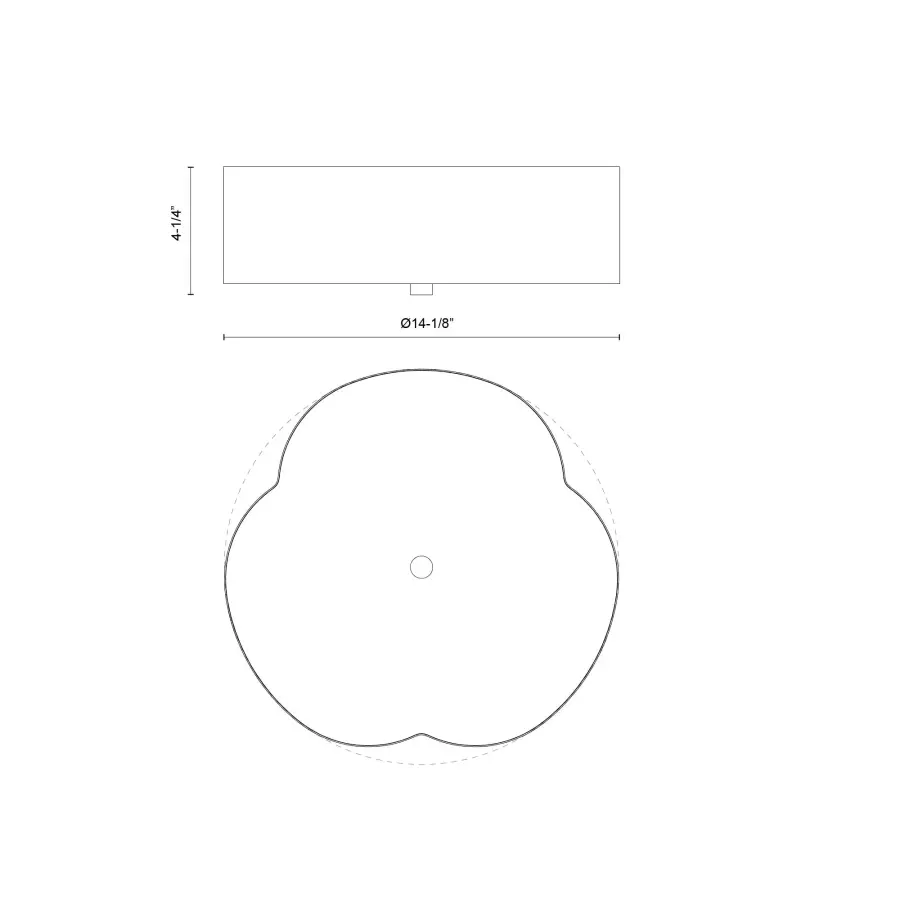 Adella 14-Inch Flush Mount in Aged White - Image 14