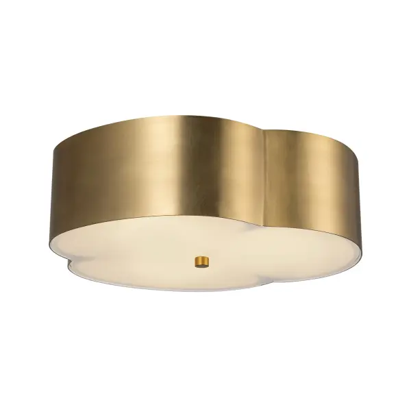 Adella 14-Inch Flush Mount in Aged White - Image 4