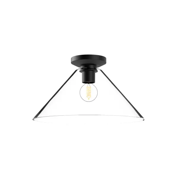 Salem 14-Inch Flush Mount in Matte Black with Clear Crystal - Image 4