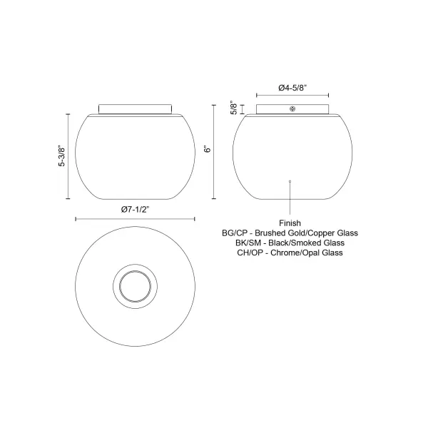 Samar 8-Inch Flush Mount in Matte Black with Smoke Glass - Image 11