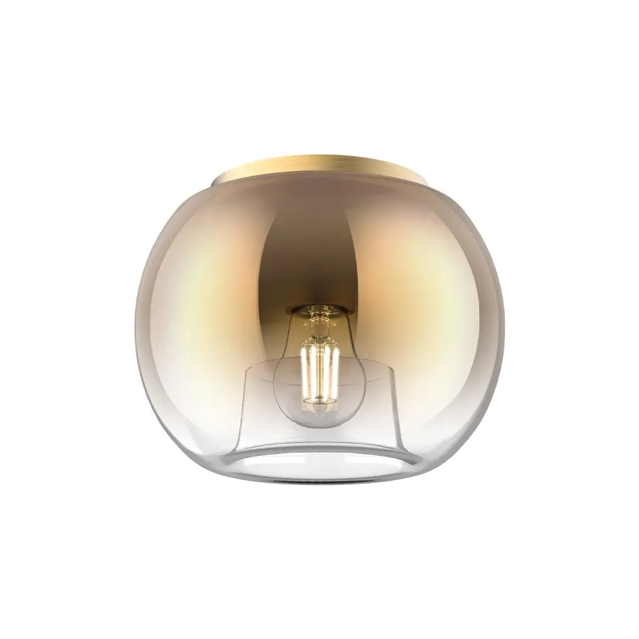 Samar 8-Inch Flush Mount in Matte Black with Smoke Glass - Image 5
