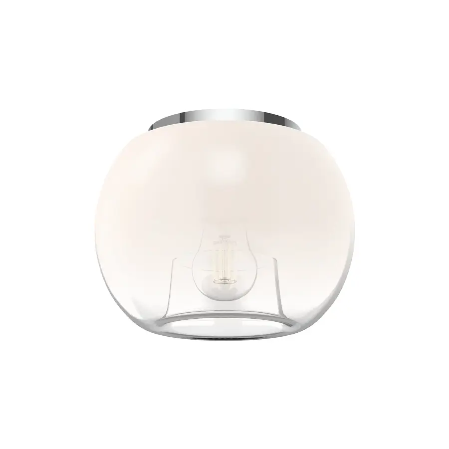 Samar 8-Inch Flush Mount in Matte Black with Smoke Glass - Image 6