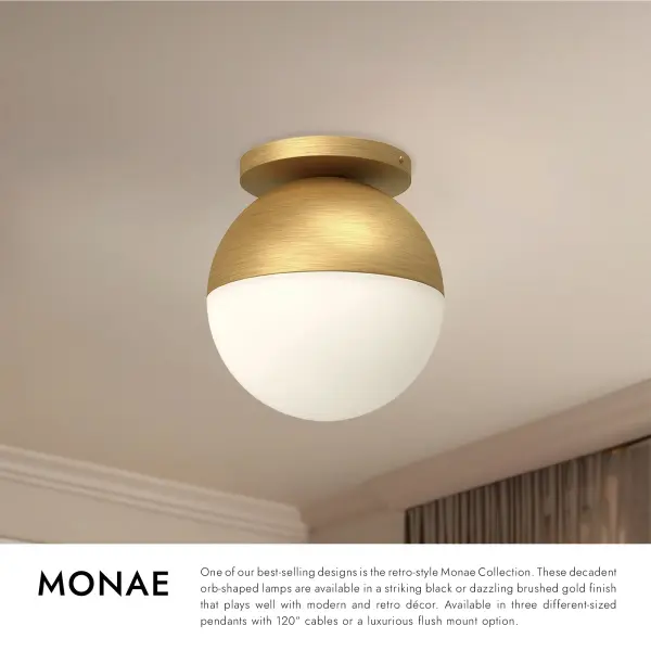 Monae 10-Inch Flush Mount in Brushed Gold - Image 8