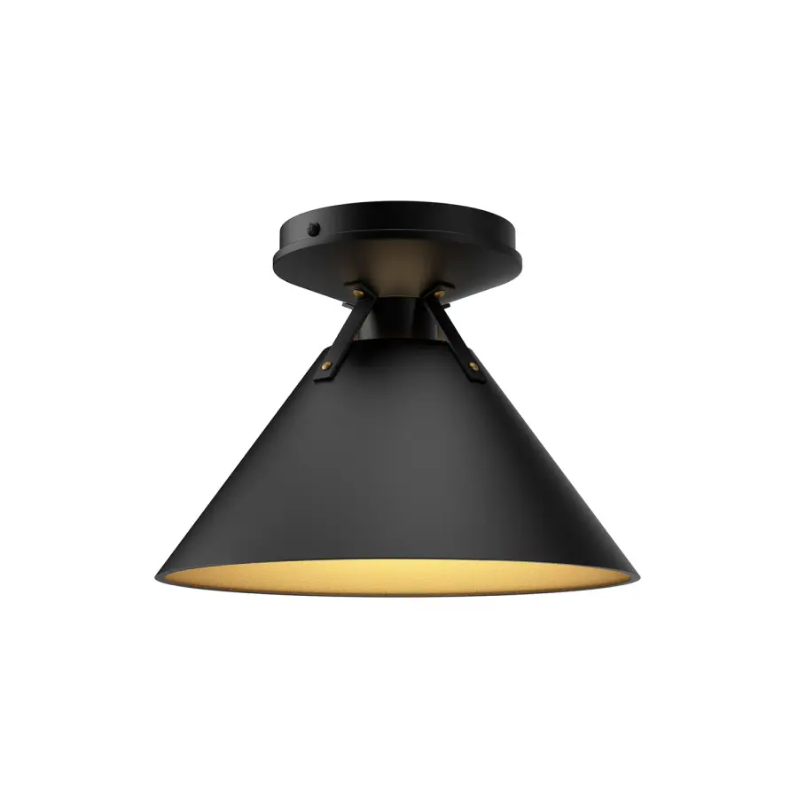Archer 7-Inch Flush Mount in Matte Black - Image 1