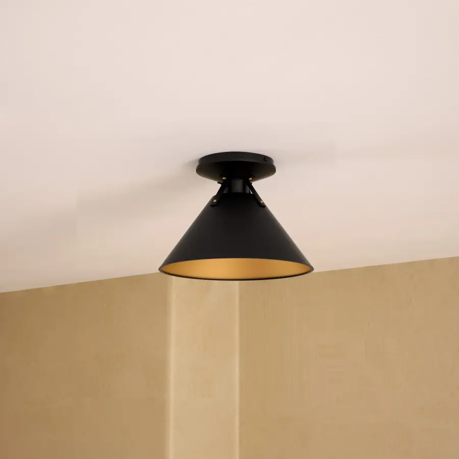 Archer 7-Inch Flush Mount in Matte Black - Image 2