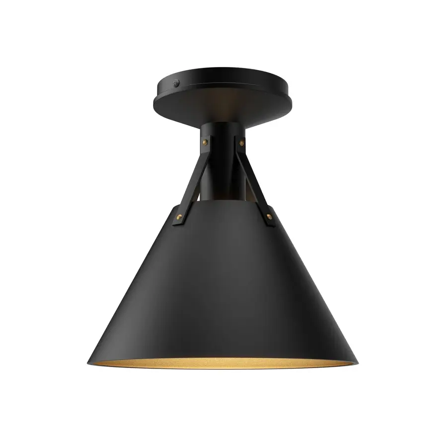 Archer 10-Inch Flush Mount in Matte Black - Image 1