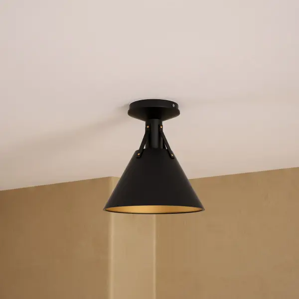 Archer 10-Inch Flush Mount in Matte Black - Image 2