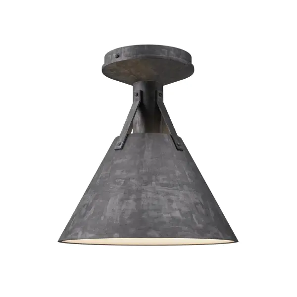 Archer 10-Inch Flush Mount in Matte Black - Image 4