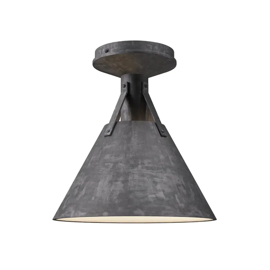 Archer 10-Inch Flush Mount in Matte Black - Image 4