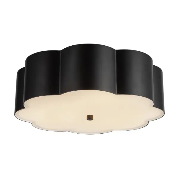 Blossom 14-Inch Flush Mount in Aged White - Image 1
