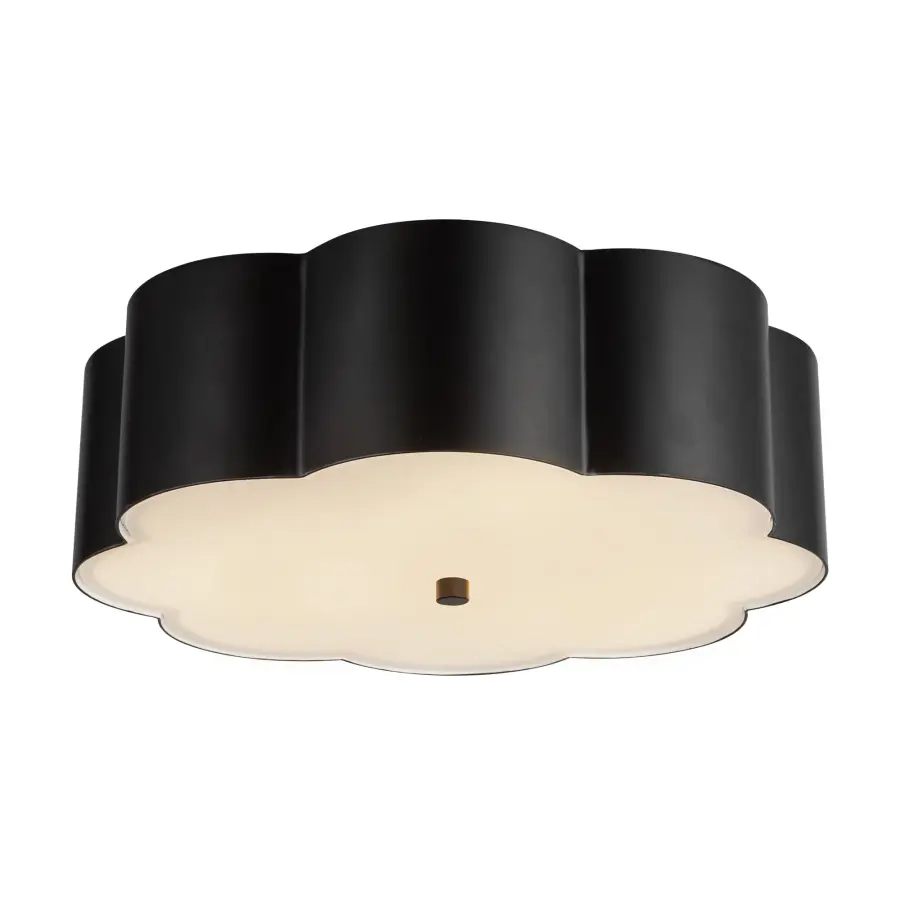 Blossom 14-Inch Flush Mount in Aged White - Image 1