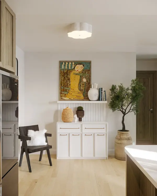 Blossom 14-Inch Flush Mount in Aged White - Image 2
