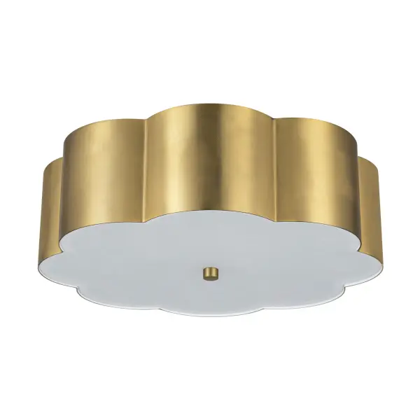Blossom 14-Inch Flush Mount in Aged White - Image 12