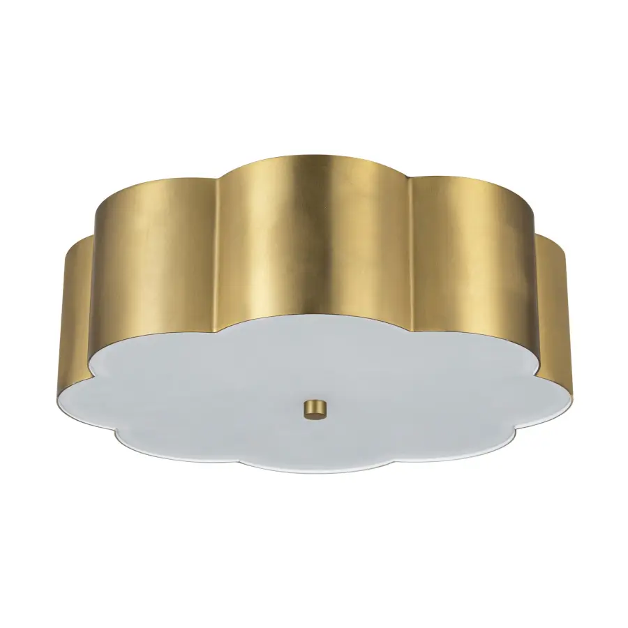 Blossom 14-Inch Flush Mount in Aged White - Image 12