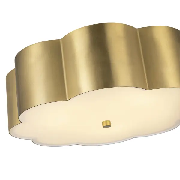 Blossom 14-Inch Flush Mount in Aged White - Image 13