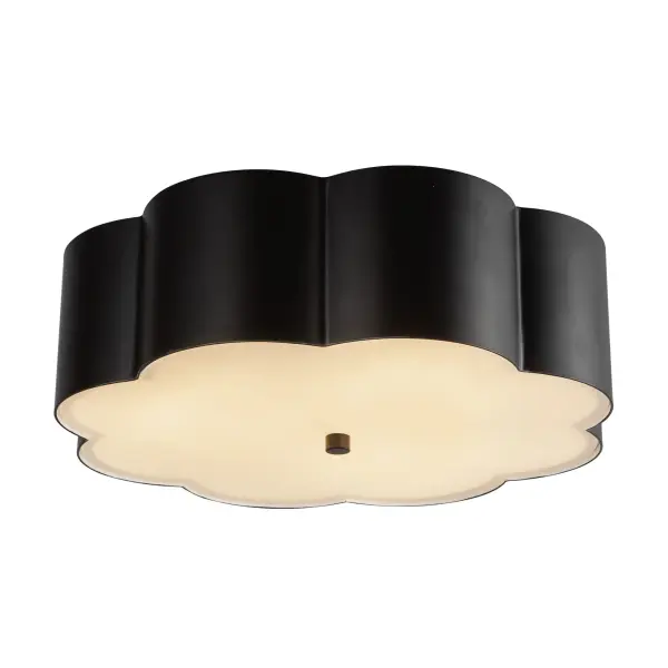 Blossom 14-Inch Flush Mount in Aged White - Image 3