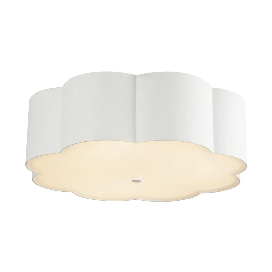 Blossom 14-Inch Flush Mount in Aged White - Image 8