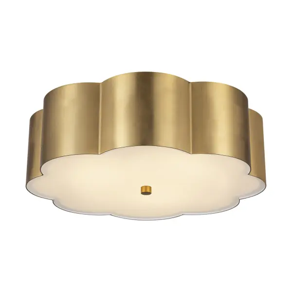 Blossom 14-Inch Flush Mount in Aged White - Image 10