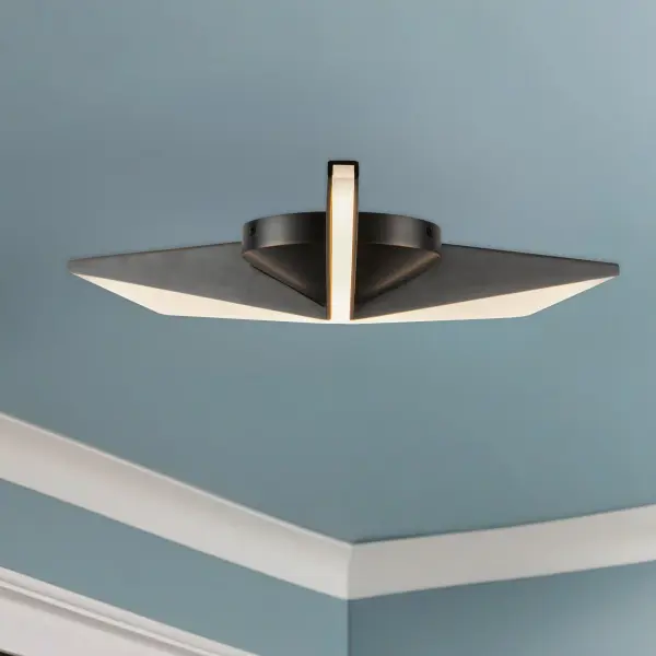 Sleek Japanese-Inspired Flush Mount with Integrated LED Technology - Image 3