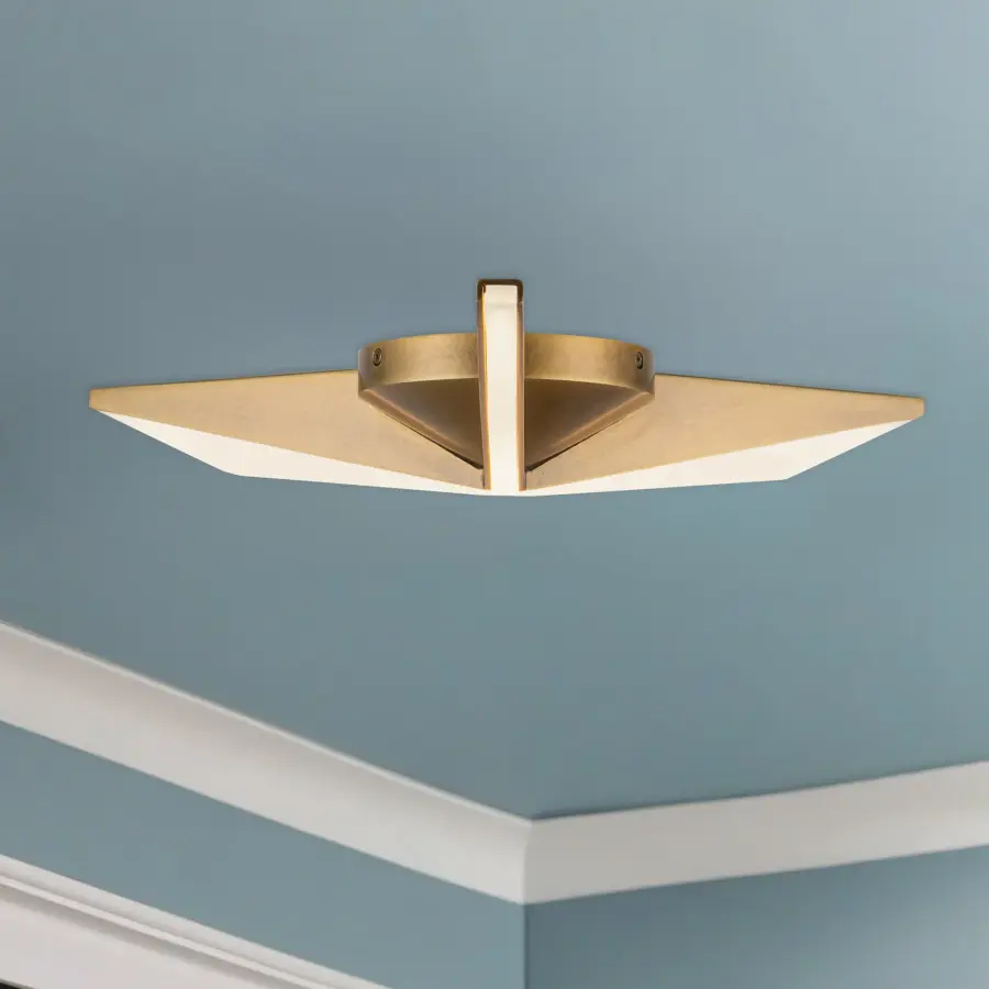 Sleek Japanese-Inspired Flush Mount with Integrated LED Technology - Image 4