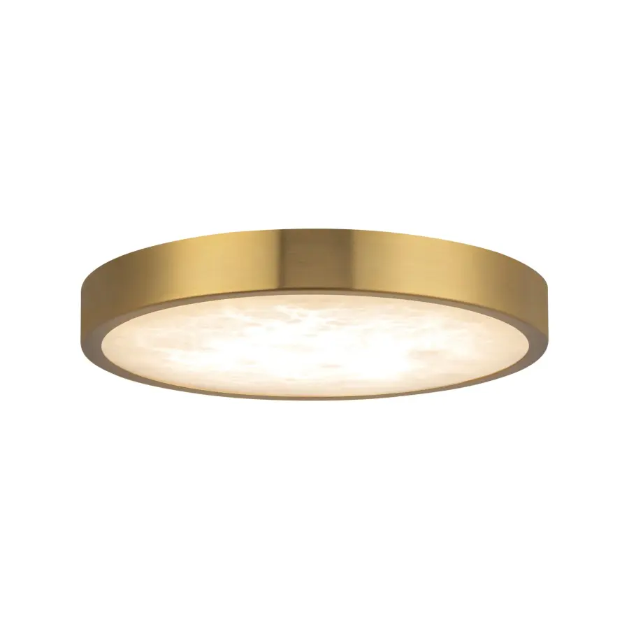 Evelyn 7-Inch Round Flush Mount in Matte Black with Alabaster - Image 2