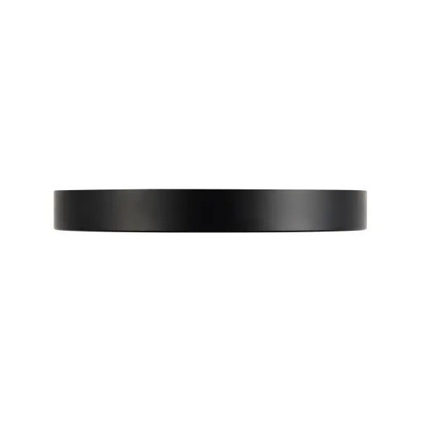 Evelyn 7-Inch Round Flush Mount in Matte Black with Alabaster - Image 4