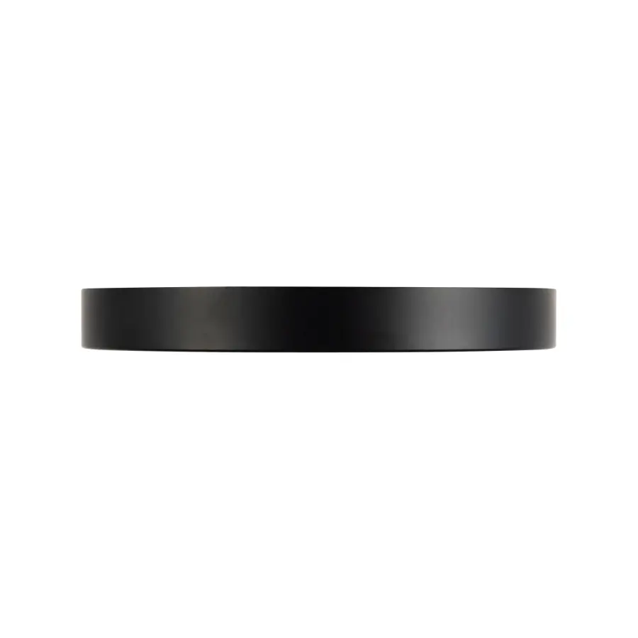 Evelyn 7-Inch Round Flush Mount in Matte Black with Alabaster - Image 4
