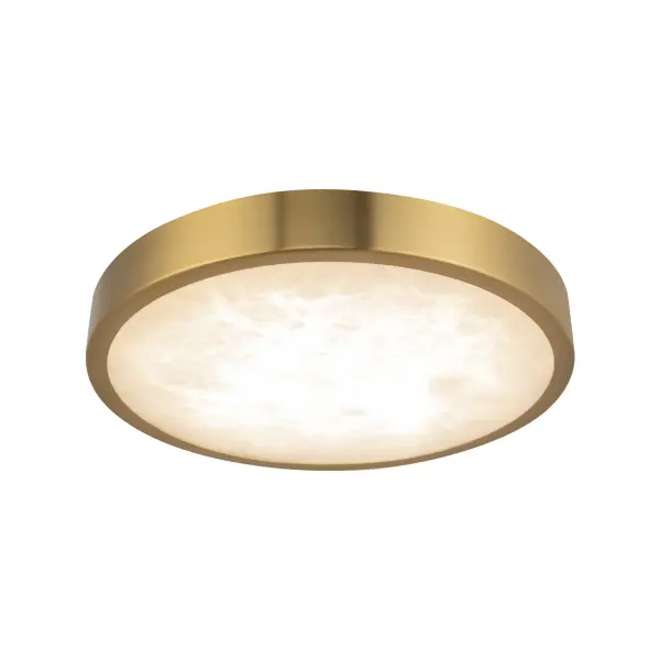Evelyn 7-Inch Round Flush Mount in Matte Black with Alabaster - Image 9