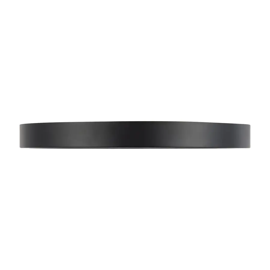 Evelyn 9-Inch Round Flush Mount in Matte Black with Alabaster - Image 4