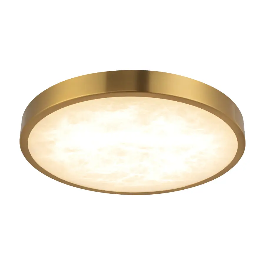 Evelyn 9-Inch Round Flush Mount in Matte Black with Alabaster - Image 9