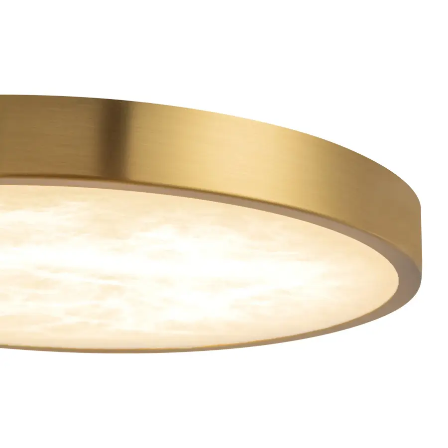 Evelyn 9-Inch Round Flush Mount in Matte Black with Alabaster - Image 10
