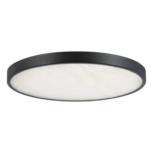 Evelyn 12-Inch Round Flush Mount in Brushed Gold with Alabaster - Image 6