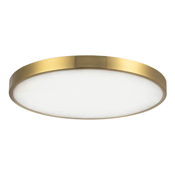 Evelyn 12-Inch Round Flush Mount in Brushed Gold with Alabaster - Image 10