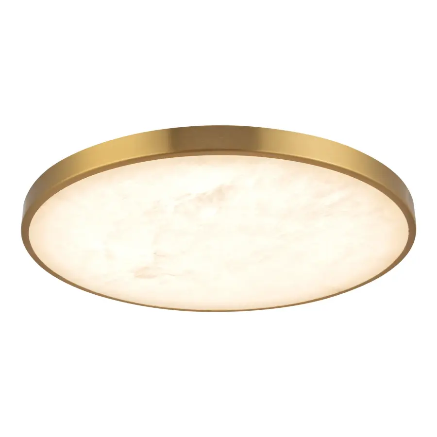 Evelyn 15" Round Flush Mount in Matte Black with Alabaster - Image 4