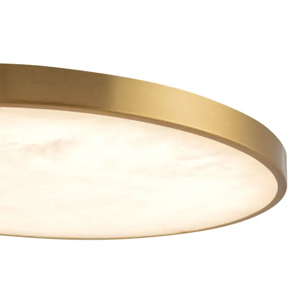 Evelyn 15" Round Flush Mount in Matte Black with Alabaster - Image 5