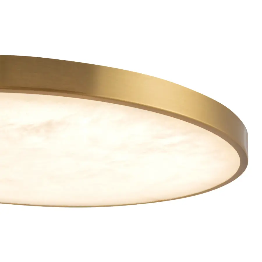 Evelyn 15" Round Flush Mount in Matte Black with Alabaster - Image 5