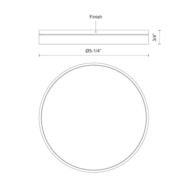Novel 5-Inch Flush Mount in Matte Black - Image 4