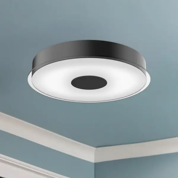 Parker 16" Flush Mount in Matte Black - Image 4