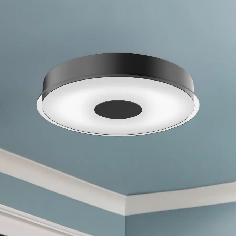 Parker 16" Flush Mount in Matte Black - Image 4