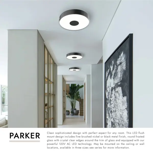 Parker 16" Flush Mount in Matte Black - Image 9