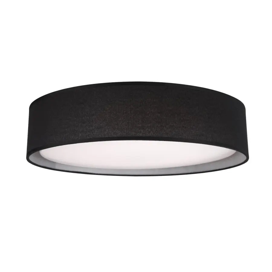 Dalton 16" Flush Mount in Matte Black - Image 1