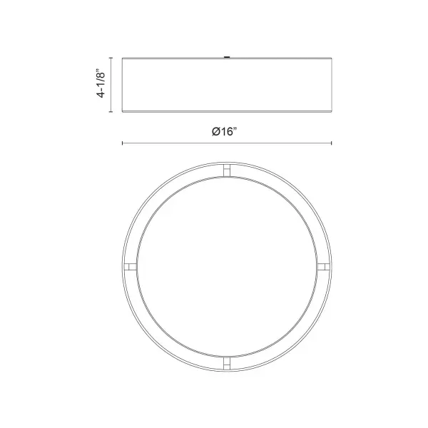 Dalton 16" Flush Mount in Matte Black - Image 14