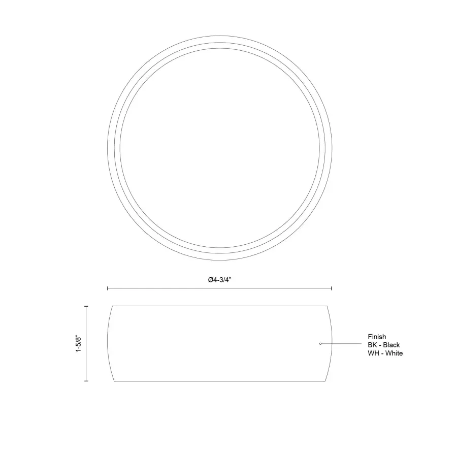 Savile 4-Inch Flush Mount in Matte Black - Image 7