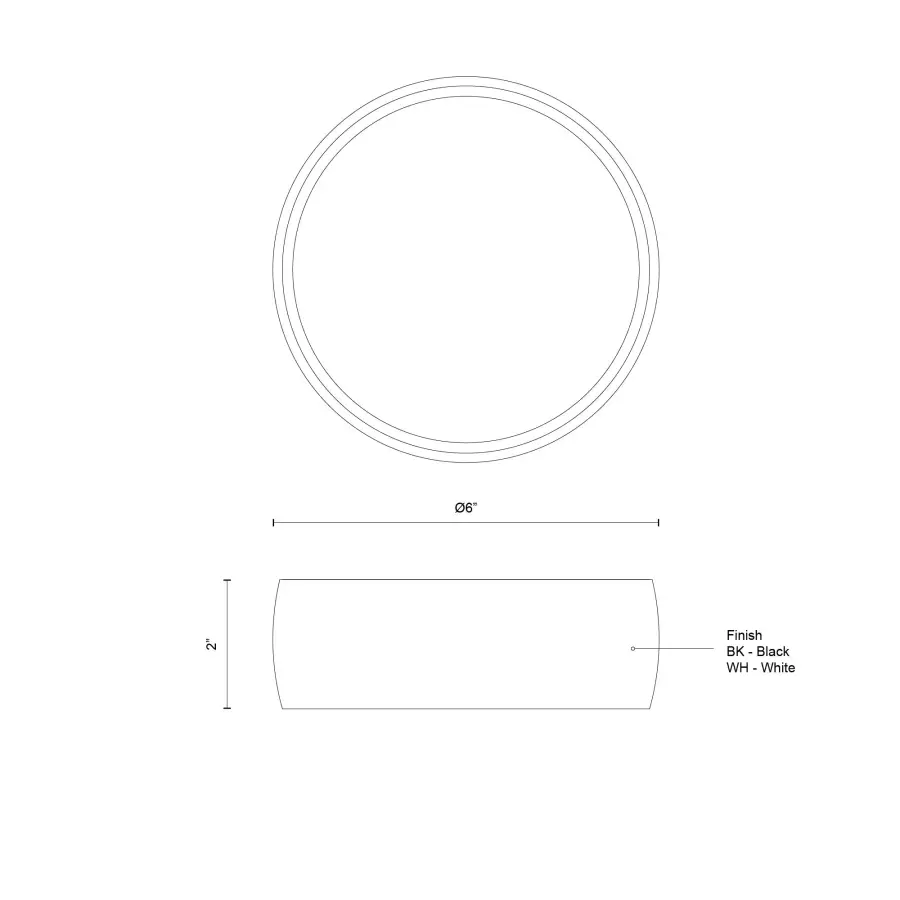 Savile 6-Inch Flush Mount in Matte Black - Image 7