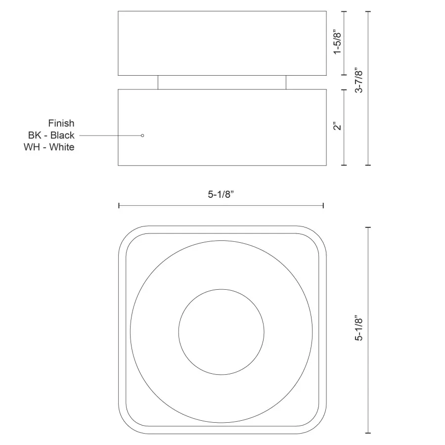Solo 5-Inch Flush Mount in Matte Black - Image 8
