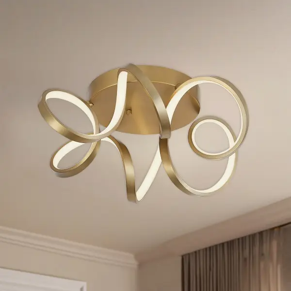 Modern Helical Design with Soft, Continuous LED Illumination - Image 3