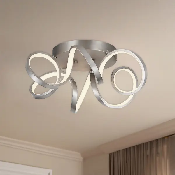 Modern Helical Design with Soft, Continuous LED Illumination - Image 4