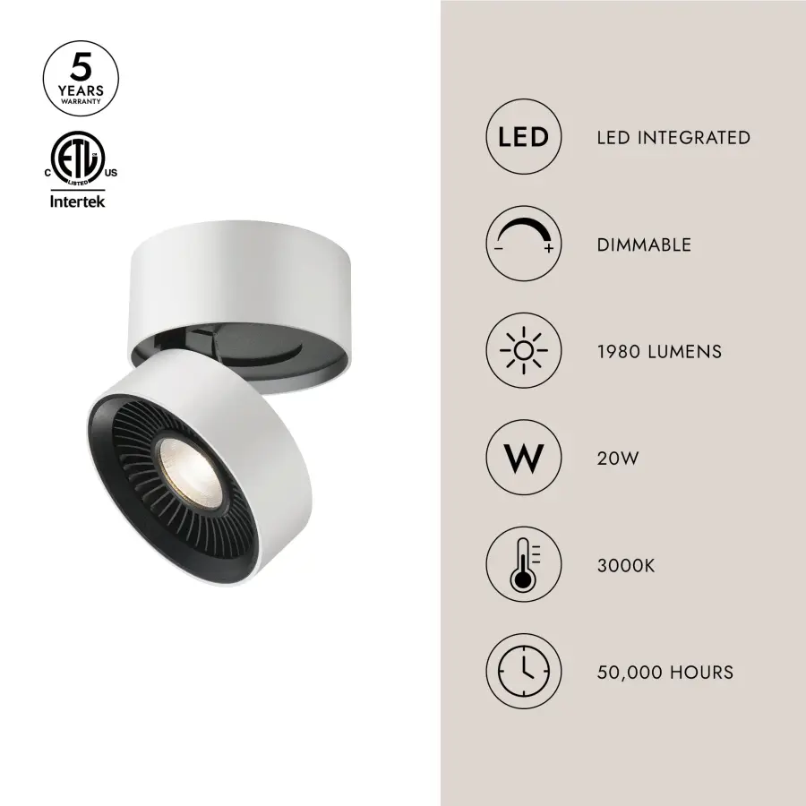 Solo 5-Inch Flush Mount in Matte Black - Image 5